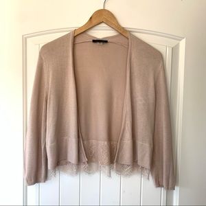 Tommy Hilfiger Lightweight Cardigan Lace Trim S